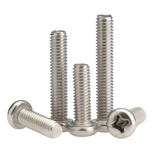 盖驰304不锈钢盘头螺丝钉 十字圆头机牙螺钉M1M2M2.5M2.6M3M3.5