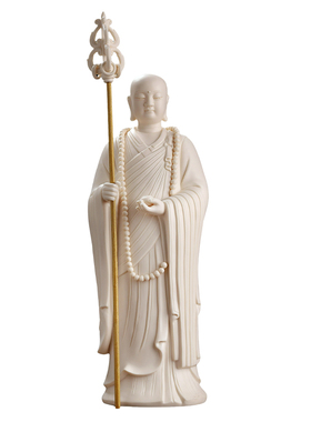 戴玉堂 陶瓷摆件《地藏菩萨 玉黄瓷》佛像供奉家用地藏王菩萨立像