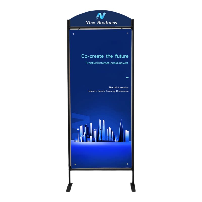 海浪广告牌门型展架双面立牌户外落地海报架店铺宣传广告牌龙门架