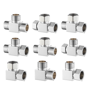 加厚全铜带活接三通分水器4分水龙头一进二出接头分流器水管配件