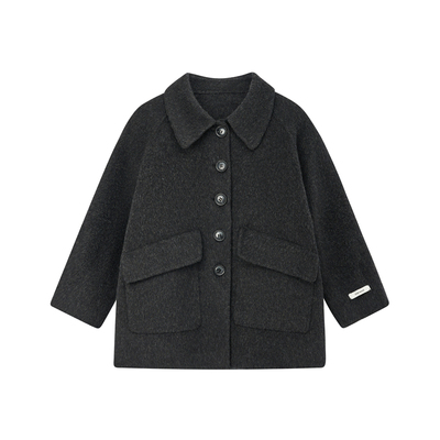 OPCP儿童双面羊毛大衣秋冬新款