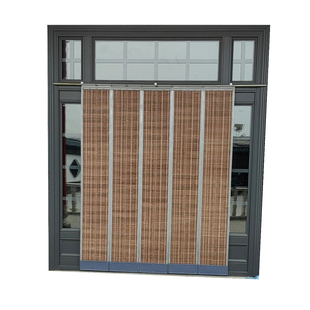 私人订制农村大门强磁自吸竹门帘分片式竹门帘隔热自粘磁条竹门帘