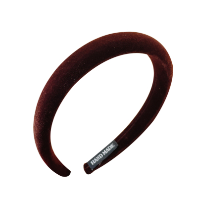 红色丝绒宽边高颅顶发箍女款