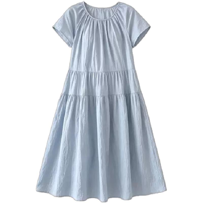 孕妇夏季短袖收腰显瘦连衣裙夏季