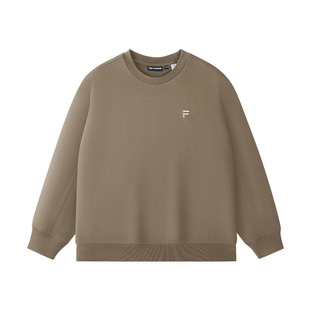 FILA FUSION斐乐潮牌简约质感套头卫衣26冬新款男子宽松针织上衣