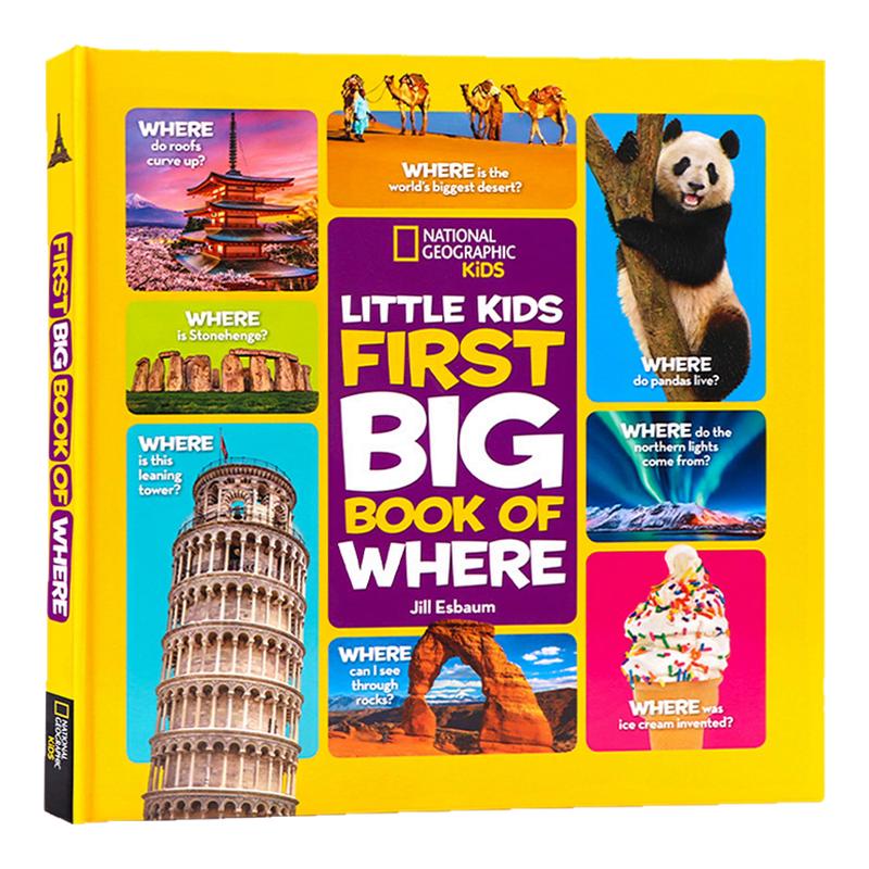 美国国家地理小百科 英文原版 Little Kids First Big Book of Where 儿童科普英语启蒙绘本认知图画书 少儿版National Geographic