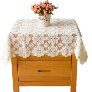 蕾丝电视机布茶几布桌布餐桌垫防尘罩盖巾多功能盖布棉麻优质轻奢