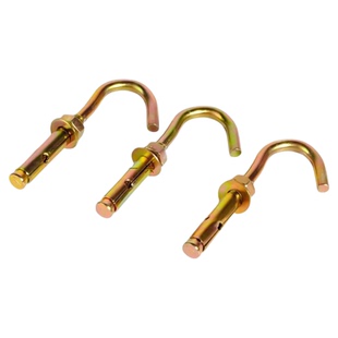 国标镀锌膨胀螺丝挂钩铁镀彩带钩膨胀螺栓吊钩加长螺丝M6M8M10M12