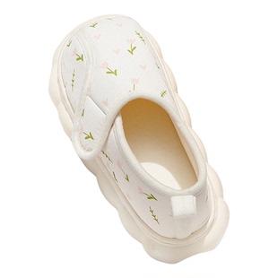 月子鞋春夏包跟薄款透气45月份孕妇产后家居软底防滑保暖棉拖鞋女