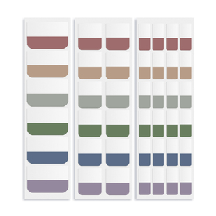 莫兰迪索引标签贴可爱卡通少女小清新记号记事网红便利贴标记小条学生用书签目录分类指示贴纸创意指示荧光标