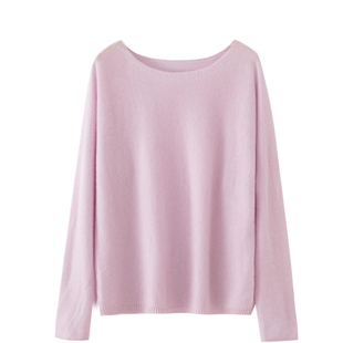 慵懒风无缝圆领山羊绒衫女秋冬软糯羊毛衫针织打底衫长袖显瘦毛衣