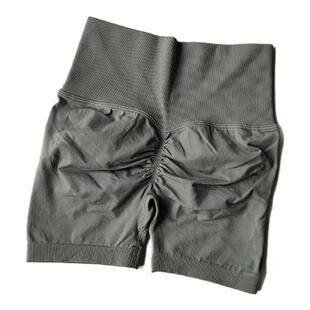 巨显臀运动短裤蜜桃臀三分裤中腰高弹提臀裤针织训练瑜伽健身裤夏