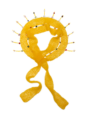 TWOR彩色珍珠真丝马海毛女项链