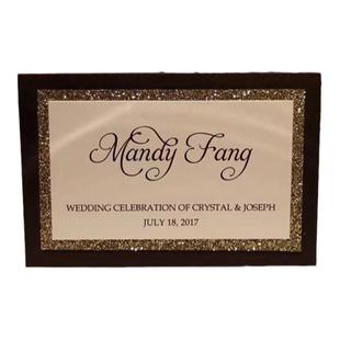 定制高端婚礼席位座位卡商务奢华年会名牌卡生日派对宴会INS黑金