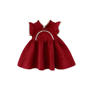 周岁女宝礼服女童夏季国风汉服连衣裙婴儿抓周旗袍中式唐装公主裙