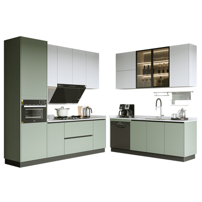 欧派橱柜定制厨房开放式整体橱柜套餐灶台一体柜厨柜石英石台面