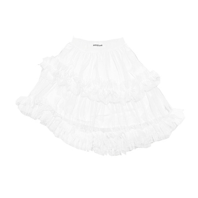 OOURSLAB 设计款不对称重工纱裙蓬蓬短裙半身裙网纱裙女