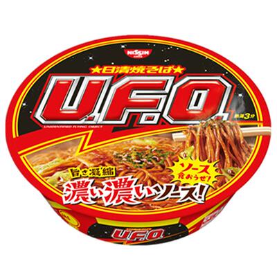 日本进口日清ufo碟炒面拌面碗装