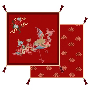 【孤品4折】蜡笔派福龙系列抱枕轻奢复古新年礼物红色节日靠垫O