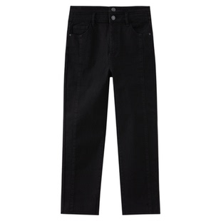 水云间黑色烟管裤女牛仔九分铅笔裤子显瘦修身简约百搭2026春新款