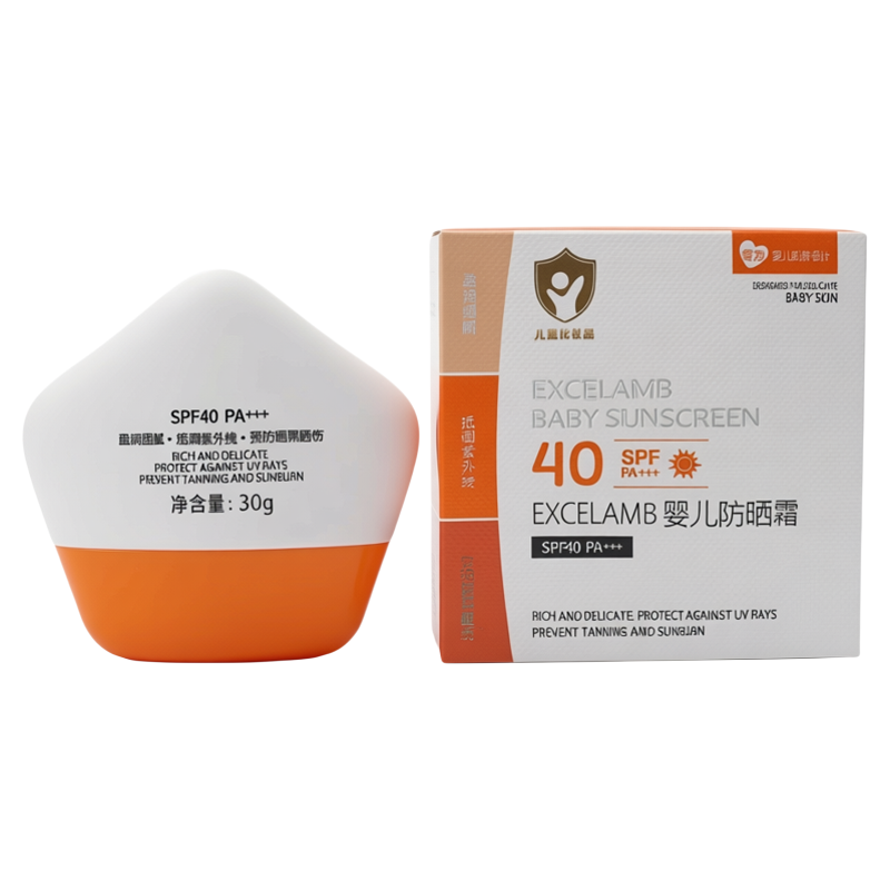 正品 米思卡EXCELAMB儿童防晒霜SPF40PA+++30g清爽无感