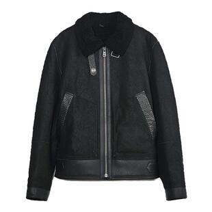 MCS男装源自万宝路春秋款美式复古休闲真皮皮衣硬汉机车皮夹克男