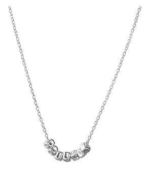 猫蛰S925纯银小方块项链