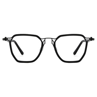 超轻纯钛150mm大框眼镜男款近视可配有度数大脸板材黑框痞帅高端