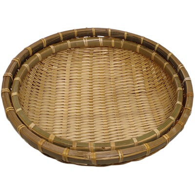 竹编烟熏簸箕农家收纳筐竹箩筐大