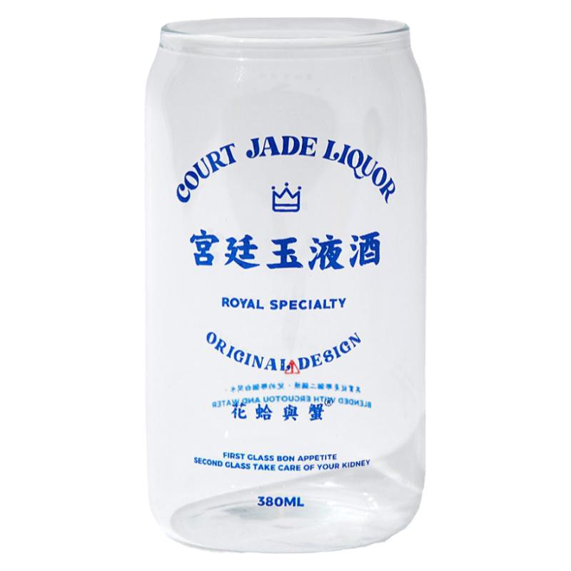 花蛤与蟹原创设计宫廷玉液酒玻璃杯家用INS可乐杯可爱创意水杯