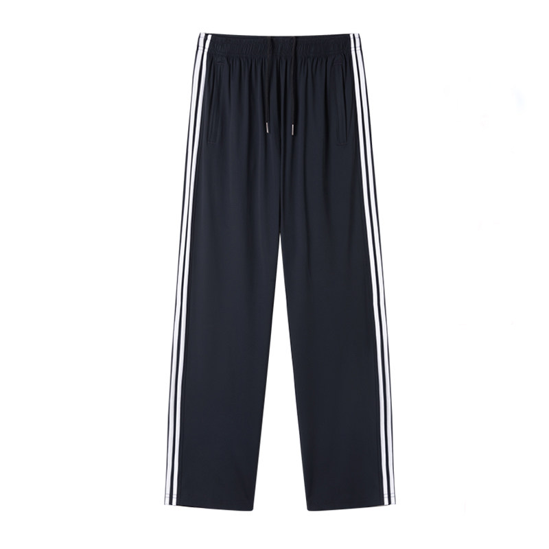 夏季薄冰丝校服裤子藏青色运动裤