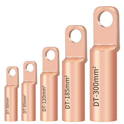 国标DTF方头铜鼻子紫铜线耳塑壳断路器空开接线端子DTF10-300平方