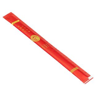 福字一次性筷子大红色商用喜庆竹筷加厚加粗高档餐具婚庆卫生筷子