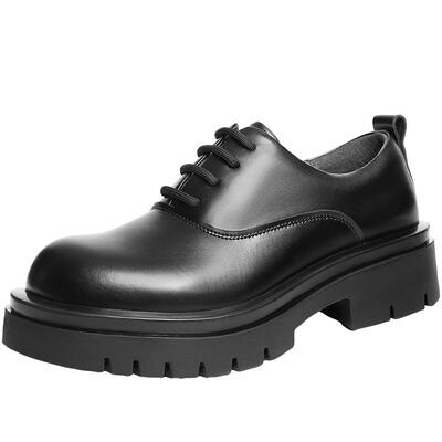 百丽男鞋增高商务德比鞋男士26新款春季休闲通勤大头皮鞋A2284AM6