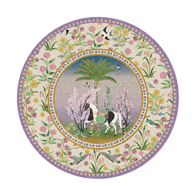 法式宫廷风女童皇家植物园客厅圆形地毯中古高级少女房间地垫床边