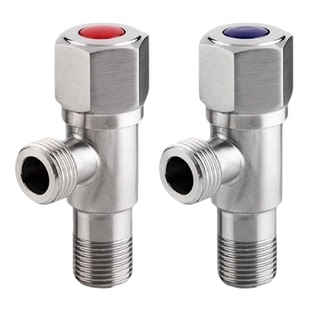 304不锈钢冷热水家用加长三角阀4分马桶止水阀热水器角阀一进二出