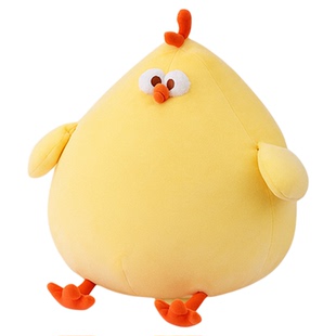 浮造安抚玩偶墩墩鸡玩偶公仔大号抱枕毛绒玩具搞怪生日礼物娃娃