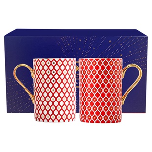 俄皇LOMONOSOV骨瓷STAR马克杯家用高颜值情侣对杯子生日新婚礼物