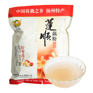扬州特产宝应藕粉莲顺红枣莲子藕粉羹即食营养早餐袋装莲藕粉600g