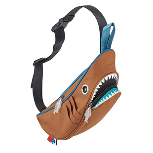 Morn Creations鲨鱼背包单肩斜挎包男士胸包潮牌日系腰包男胸前包