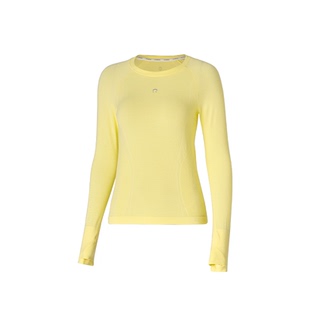 JSC小能量美利奴羊毛无缝健身服女长袖t恤网球户外速干衣运动上衣