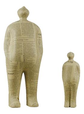 父与子轻奢人物雕塑小摆件新中式家居装饰品客厅玄关售楼处艺术品