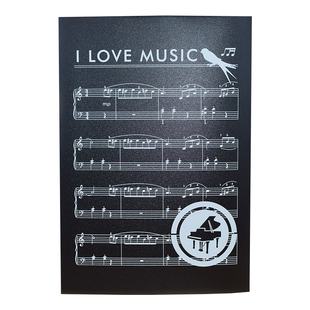 6页A4琴谱夹展开式可修改不反光乐谱册黑色钢琴文件夹改谱曲谱夹