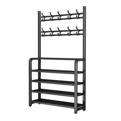 家用衣帽架鞋架一体式