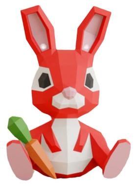 diy小红纸艺风格萌萌哒立体装饰