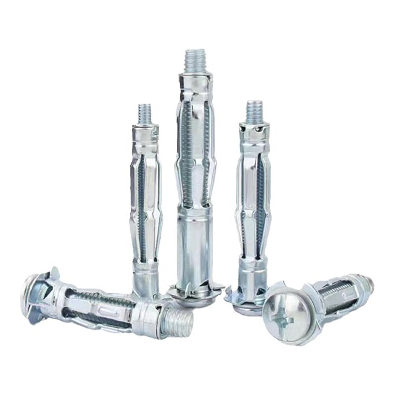 中空壁虎空心砖镀锌十字盘头膨胀螺栓石膏板空心墙专用胀丝M4M6M8