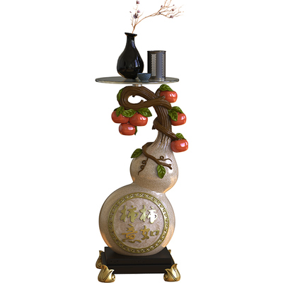 新中式柿柿如意葫芦招财客厅大型落地摆件装饰品搬家乔迁新居礼物