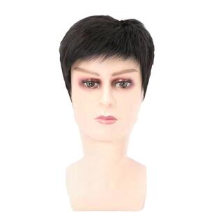 男士假发男款全头套式中老年毛寸短发光头全真发自然透气发丝真人