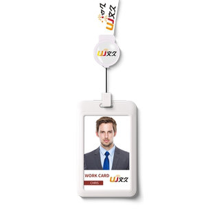 优和滑盖推合卡工作证卡套伸缩易拉扣工牌时尚吊牌外企胸牌公司门禁卡饭卡厂牌学生卡交通卡支持企业定制LOGO