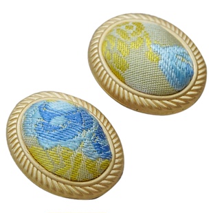 名家上久楷碧桃蝴蝶宋锦耳钉纯手工中式发夹鸭嘴夹头绳国风新品